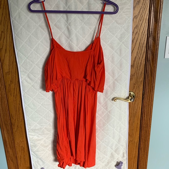 Red Two-Layered Dress, size 8 - Picture 2 of 5